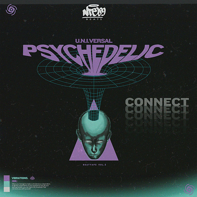 Music cover NTE89 Beats - U.N.I VERSAL PSYCHEDELC VOL.2 Beattape branding editorialdesign graphic design illustration