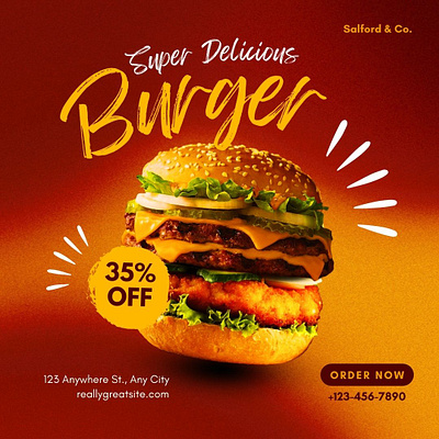 Burger Sale graphic design illustration