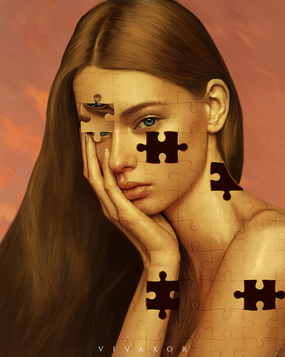 Missing Pieces artist artlove artstation cover covermusic digitalaart digitalpainting digitalportrait fanaart gift girl illustation love portrait print surreal thumbnail vivaxor vivaxordigitalpainting youtube