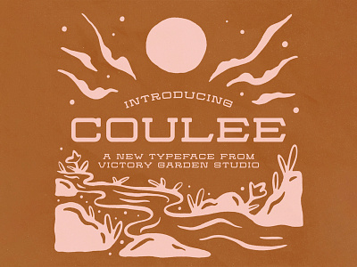 Coulee Typeface coulee design font handmade illustration lettering river sun texture type typeface typography