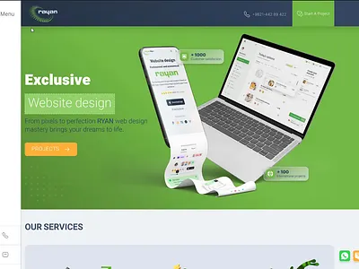 Rayan's digital marketing site design animation branding digital marketing digitalmarketing landing ui uidesign uiux
