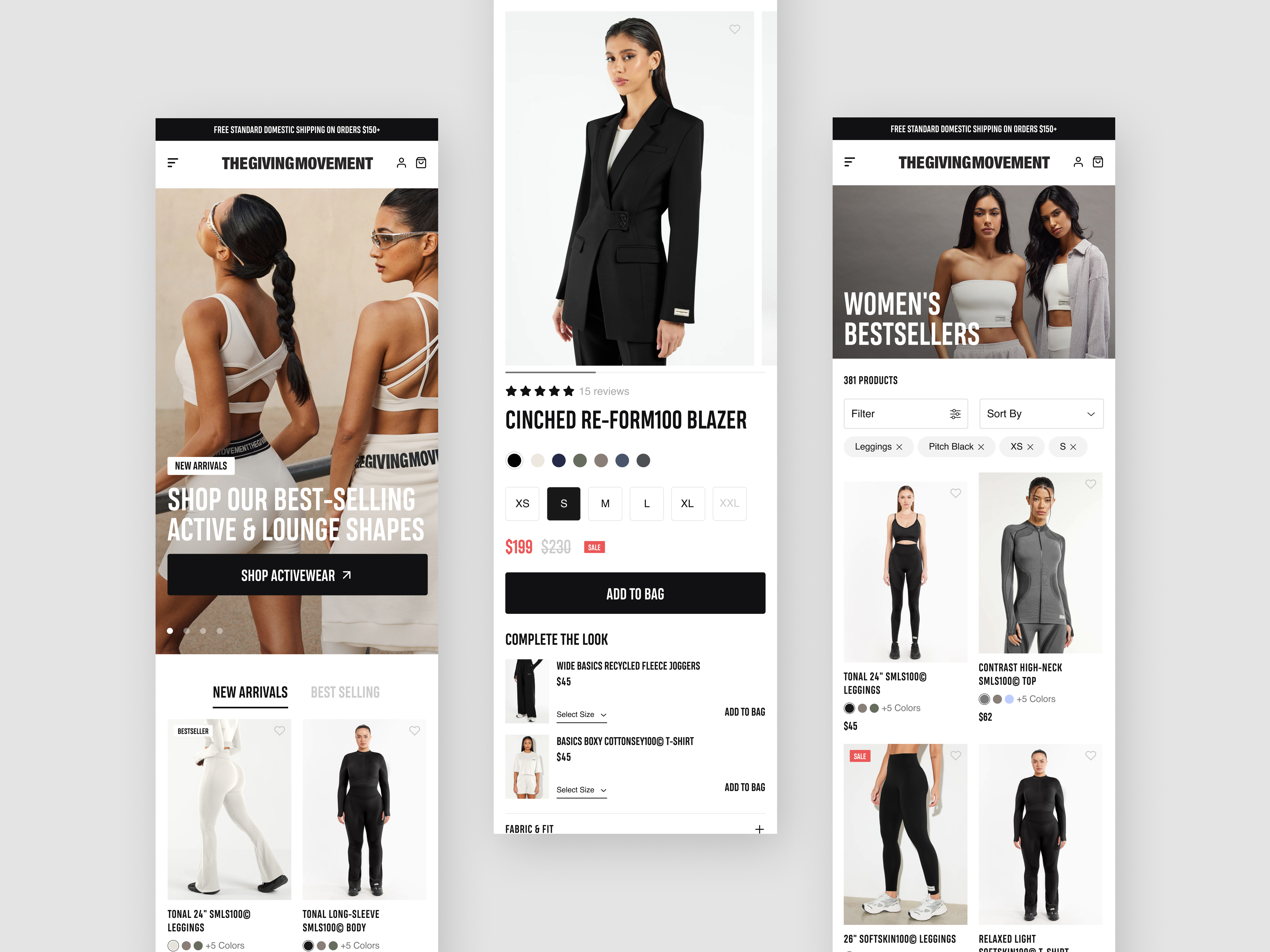 Online Shopping. Activewear Women Clothings clothing eco modern shopping store womens