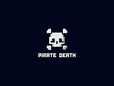🌟 Excited to unveil the latest logo design project from GXA branding cool creative death design graphic design headshoot human logo pirate pixel art pixelated professional skull square unique vector