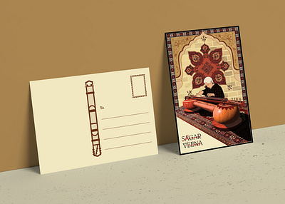 Postcard 3d 3d illustration adobe illustrator adobe photoshop character illustration graphic design illustration mughal arch musical instrument illustration pakistani carpet postcard raza kazmi sagar veena substance 3d typography urdu typography vector illustration zehra noor kazmi