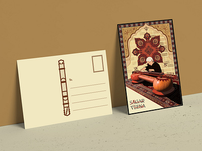 Postcard 3d 3d illustration adobe illustrator adobe photoshop character illustration graphic design illustration mughal arch musical instrument illustration pakistani carpet postcard raza kazmi sagar veena substance 3d typography urdu typography vector illustration zehra noor kazmi