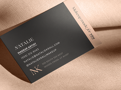 Minimal and Feminine Business Card Design business card minimal print