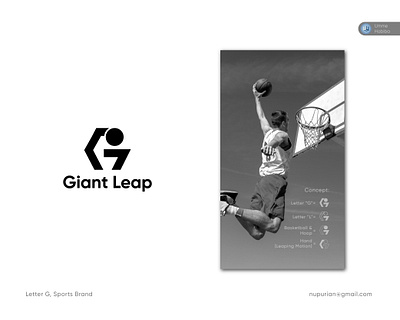 Letter G Logo | Sports Logo | Giant Leap basketball basketball logo brand designer branding creative logo g logo game logo letter g logo letter logo logo logo designer logo ideas logo identity logo inspiration logo mark minimal logo minimalist logo monogram logo sport logo sports logo