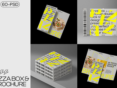 Pizza box & Brochure mockups a4 brochure mockup a5 brochure mockup booklet brochure brochure mockup cardboard flyer mockup leaflet packaging box pizza box brochure mockups pizza flyer trifold brochure