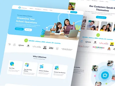 School Management System Landing Pages edutech landing page school school management system website