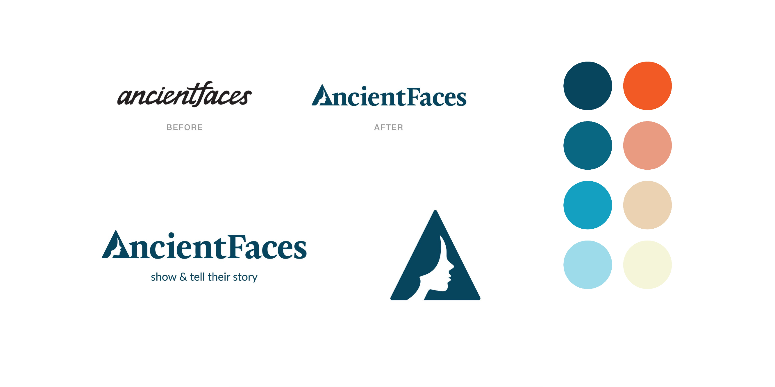 AncientFaces / Brand Identity, Creative Direction ancestry animation brand identity branding family tree graphic design logo logo animation logo design motion graphics ui ux web design web site website