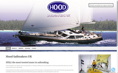 Website for Hood Sailmakers UK branding graphic design web design