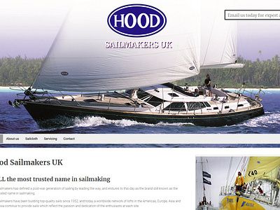 Website for Hood Sailmakers UK branding graphic design web design