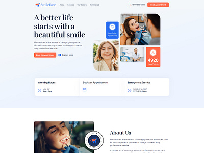 SmileEase – Dental Lead Generation Landing Page dental care landing page dental clinic dental clinic landing page dental landing dental landing page dental landing page design dental landing page ui dental website dentist dentist landing page dentist website teeth landing page web design website wordpress