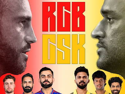 IPL Rivalry CSK V RCB Poster Design branding graphic design