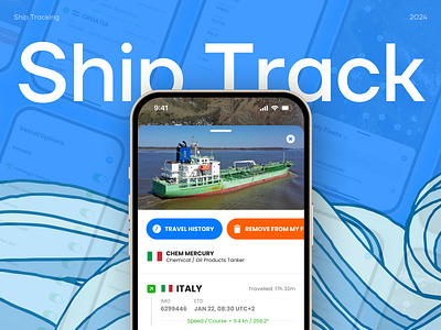 Ship Tracker IOS Mobile App composition concept design ios ios mobile app mobile app typography ui ux