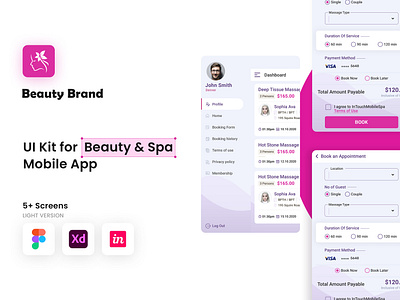 Beauty & Spa Mobile App mobile app ui ux design