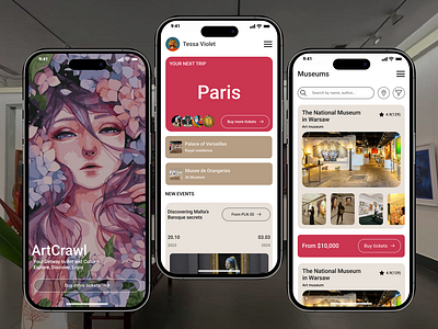 Exhibition of paintings and sale of paintings - Mobile App ui