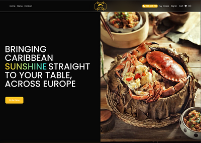 Seaside - Caribbean Food Delivery Web App animation app branding europe food food delivery full stack restaurant seafood ui uiux ux web app web design website