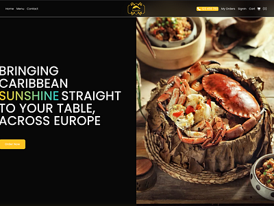 Seaside - Caribbean Food Delivery Web App animation app branding europe food food delivery full stack restaurant seafood ui uiux ux web app web design website