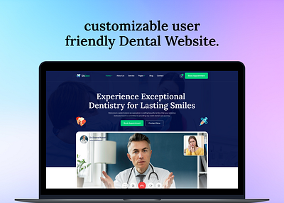 Dental Website Template dental design header design hero design medical template ui ui visual design webdesigner website