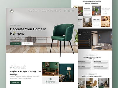 Furniture Website Landing Page Design branding design figma landing page ui design ui ux user interface website design