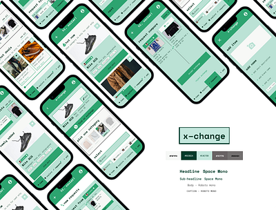 x-change mobile app minimal mobile ui uifigma uikit user interface ux