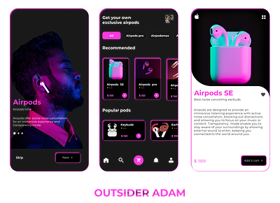 Airpods airpods app appdesign design figma graphic design ui uiux