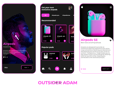 Airpods airpods app appdesign design figma graphic design ui uiux