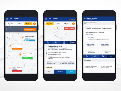 Job Tracker Logistic Mobile App figma mobile app ui design ux designer