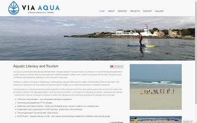 Website for Via Aqua branding graphic design web design