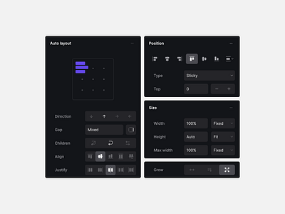 Design Editor Components app components dark dark mode design design app editing editor effects figma framer interface layout modals position product product design ui ux visual