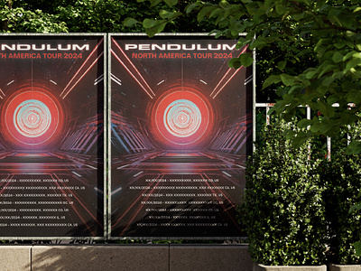 Poster Design Entries for "Pendulum 2024 NA Tour" contest ai design graphic design poster poster design prompt design typography