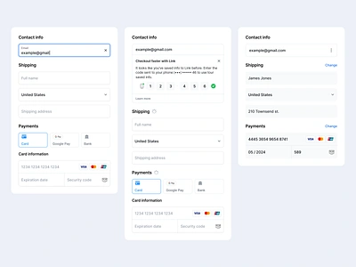 Payment method | Faster link checkout connect contact info design faster checkout faster link link payment payment intents payment intents api payment link payment links payment method promotion codes stripe stripe apps stripe payment stripe payments ui ux