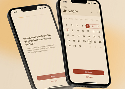 Loop | Woman's Calendar App | Design 3d app branding calendar design graphic design illustration logo minimalism minimalistic design product design typography ui ux uxui vector woman womans calendar