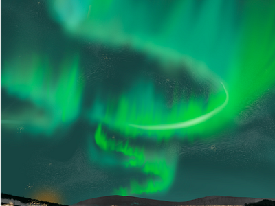 Aurora Borealis aurora borealis digital digital painting india northern lights painting procreate