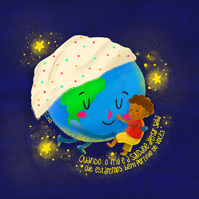 A warm hug abraço animation branding children crayon desenho design graphic design hug illustration ilustração logo mundo planet ui universe ux vector world