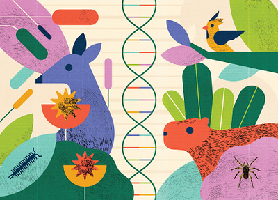 Molecular ecology animal dna icon illustration nature research science wild wildlife