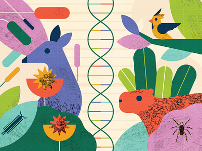 Molecular ecology animal dna icon illustration nature research science wild wildlife