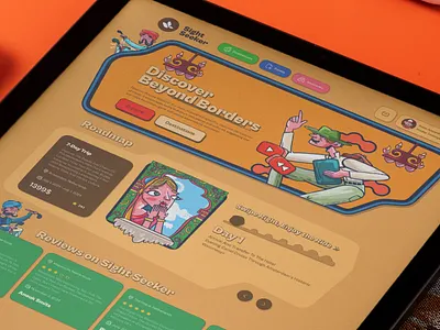 Sight Seeker - Travel Servcie landing page road map travel traveltech trip uidesign web development