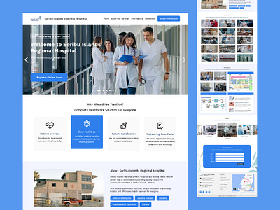 Hospital Website Landing Page Design hospital landing page hospital web design hospital website uiux design web design