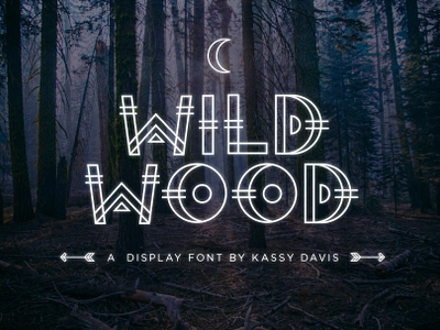 Wild Wood Display Font + Extras crystals display display font font font design geometric headline icons lettering mysterious mystical new age otf poster spooky tribal upper case wild witchcraft witchy