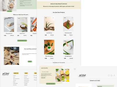 Michal Levin re-design website branding cosmetics desktop ecology graphic design natural ui ux