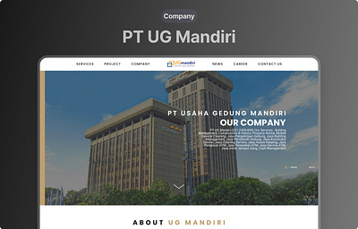 PT UG Mandiri — Website ✦ 3d animation branding developer figma graphic design logo motion graphics ui ux website
