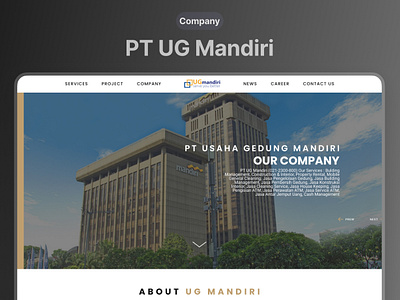 PT UG Mandiri — Website ✦ 3d animation branding developer figma graphic design logo motion graphics ui ux website