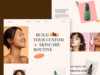 Matsya- Skincare website ✨ agency contractor digital design fashion freelancer homepage layout design minimal model portfolio skincare typography ui ui design ux uxdesign web web design website website design