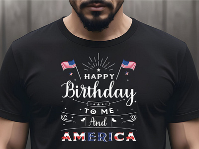 Happy 4th July Independence Day T-Shirt 3d 4th july independence day american birthday shirt american flag design animation branding design graphic design happy july usa illustration logo motion graphics patriotism fashion typography ui usa birthday design usa independence day usa pride tee ux vector