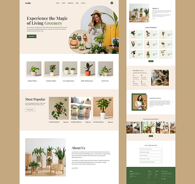 Leafly-Plant Shop Website design typography ui ux web design