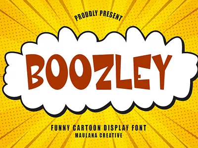 Boozley Cartoon Display Font animation branding design font fonts graphic design logo nostalgic