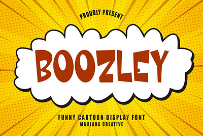 Boozley Cartoon Display Font animation branding design font fonts graphic design logo nostalgic