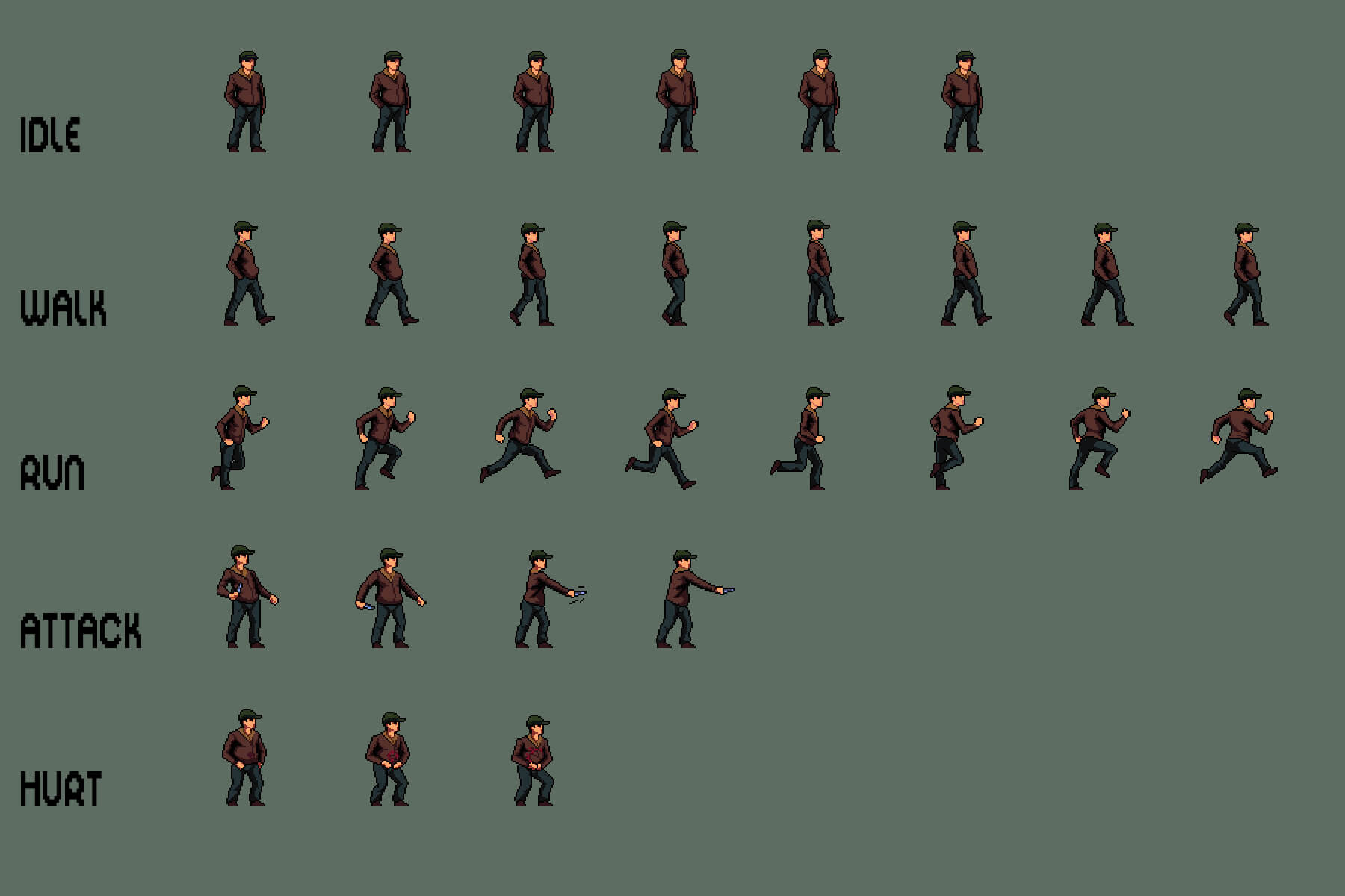 Bandits Pixel Art Character Sprite Sheets Pack by 2D Game Assets on ...